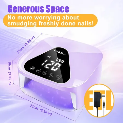 Lámpara Uv Led Inalámbrica Para Uñas Gel Violeta