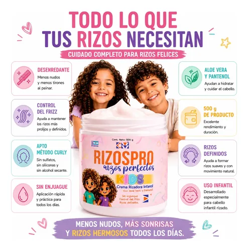 Crema Rizadora Infantil Apta Metodo Curly Control Friz Arlex