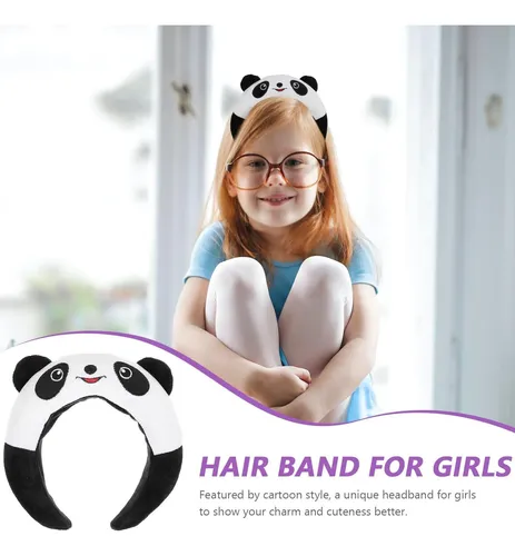 Diadema Pelo De Peluche Panda, Banda Cabello Niñas Y Mujeres
