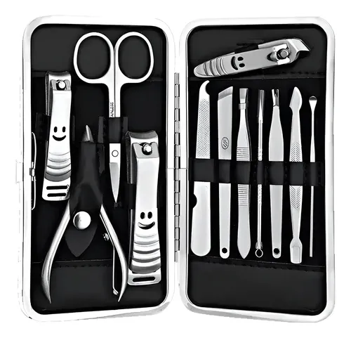 Set 12 Piezas Estuche Manicura Pedicura Cuidado Personal