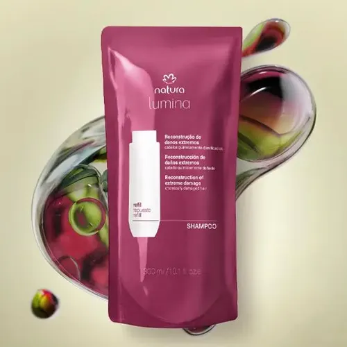Repuesto shampoo reestructurante cabello químicamente dañado 300ml Natura