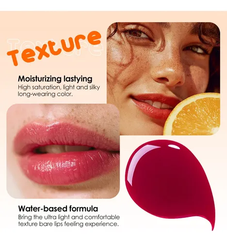 Set De 6 Tintes Líquidos De Labios En Colores Para Uso Diari