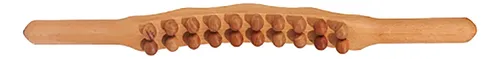 Palo Gua Sha De Madera, Doble Hilera, 20 Cuentas, Con Punta