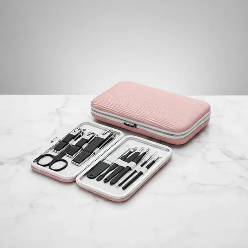 Set 10 Piezas Manicura Pedicura Estuche Alicate