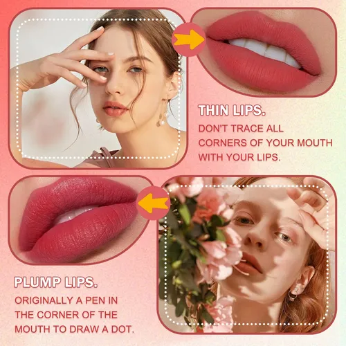 Ljybobin Set 12 Delineadores Labiales Mate Waterproof