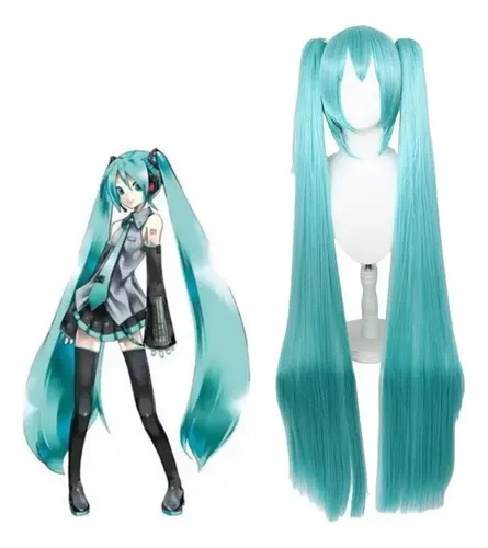 Peluca Cosplay Hatsune Miku Aqua Blue