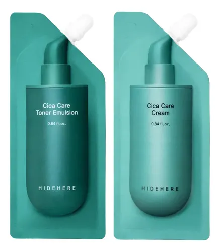 Hidehere Cica Care Emulsión Tónica + Crema Facial 25ml 3c Todo Tipo De Piel Día/noche
