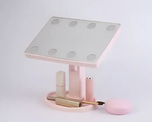 Espejo Maquillaje Luz Led Táctil Giratorio 3 Modos Makeup