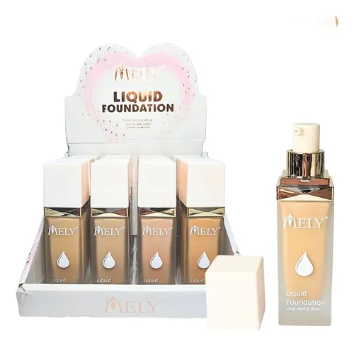 Base Líquida Maquillaje Foundation Longlasting Make Up Mely