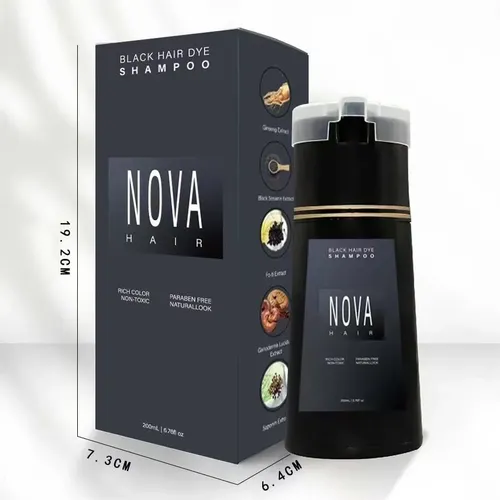 Shampoo Tintura Para Cabello Nova Hair 200 Ml