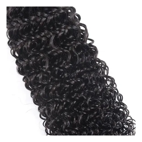 – Cabello Humano Rizado Remy Negro De 100 G Y 40 Cm