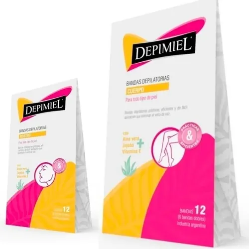 Kit Banda Cera Rostro X 12u Y Cuerpo X 12u Depimiel