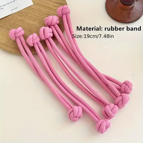 Paquete De Cintas Para El Pelo Con Botones, Elásticos De Dob