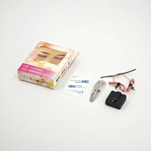 Pack 12u Pestañas Postizas Luminosas Con Luz Led Cotillón