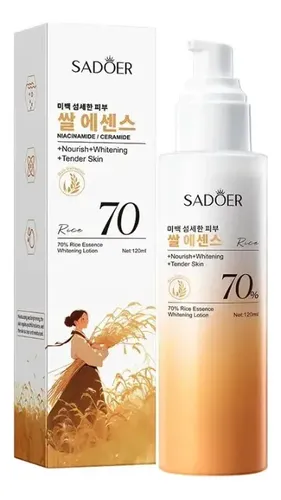 Loción Facial Blanqueador 70% Arroz 120ml Niacinamida Sadoer