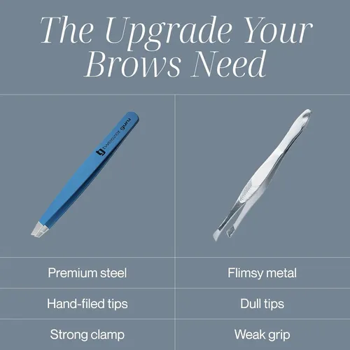 Pinzas De Cejas Tweezer Guru Acero Inoxidable Compactas 4
