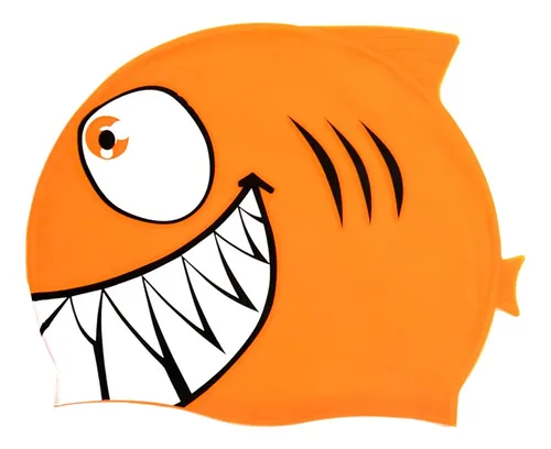 Gorra De Natación Con Forma De Pez, Elástica,
