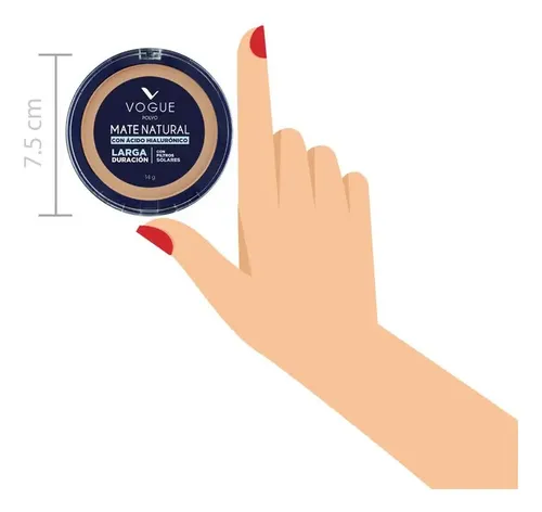 Polvo Compacto Vogue Mate Natural 14g