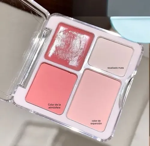 Muge Leen Paleta 4 Rubor Cepillo Esponja Herramientas Maquil