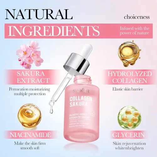 Serum Facial Sadoer Colágeno Sakura 30ml Anti-edad Hidratante Piel