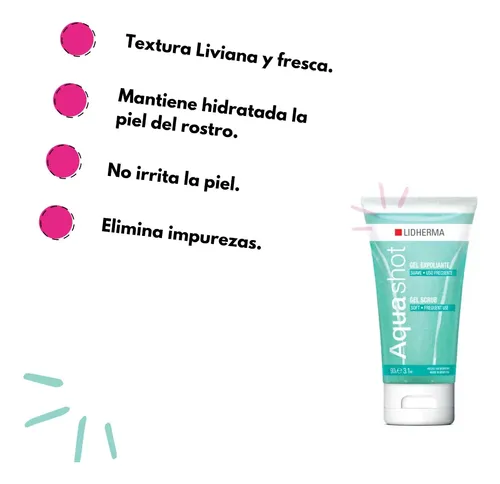 Lidherma Aquashot Gel Exfoliante Scrub Suave Piel Sensible
