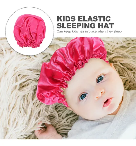 Gorro Rosado Elástico Para Dormir Doble Capa Suave