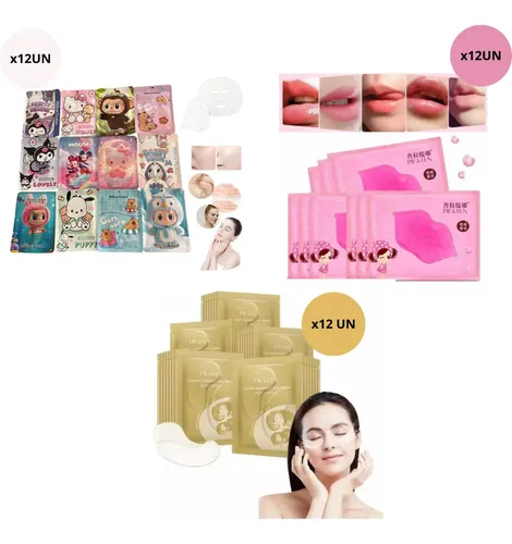 Set Skincare 15 Mascarillas Facial 15 Labios 15ojeras Parche