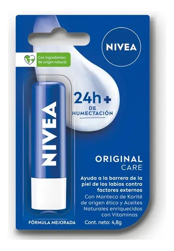 Bálsamo Labial Original Care 24h X 4.8g Nivea – Pack X 2