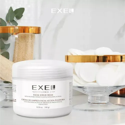 Crema Exfoliante De Limpieza Facial Grano Fino Exel 500 Gr.