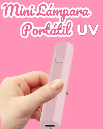 Mini Lámpara Led Uv Portátil Recargable Uñas Gelificadas Gel Color