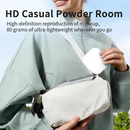 Uu Espejo De Maquillaje Plegable 2x Aumento Con Luz Led Uu