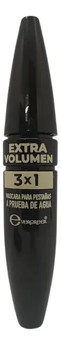 Máscara De Pestañas Evergreen Extra Volumen 3×1 Impermeable Negra