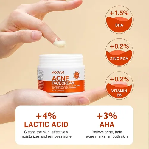 Crema Facial Para Acne Piel Sensible/brotes 3% Aha 100gr