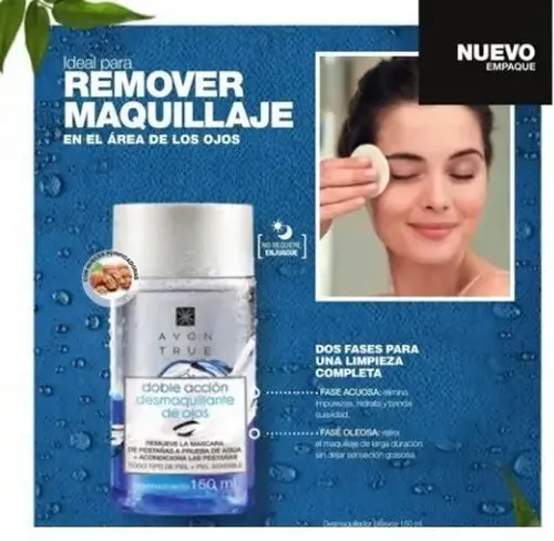 Demaquillante Bifásico Avon 150ml. Para Ojos