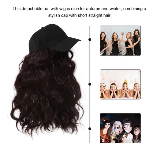 Gorra De Moda Con Extensión De Cabello Para Mujer