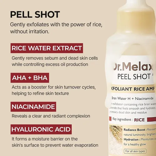 Jd Dr.melaxin Official Dúo De Ampollas Arroz Peel Shot Glow