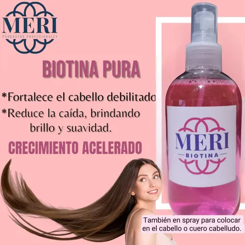 Biotina Pura En Spray Anticaída Para Crecimiento Capilar