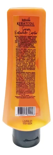 Serum Restaurador Capilar Keratina Bellissima 120g Pack X5