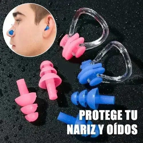 Kit 5en1 Googles Natacion Y Gorro De Baño Para Niños Y Niñas