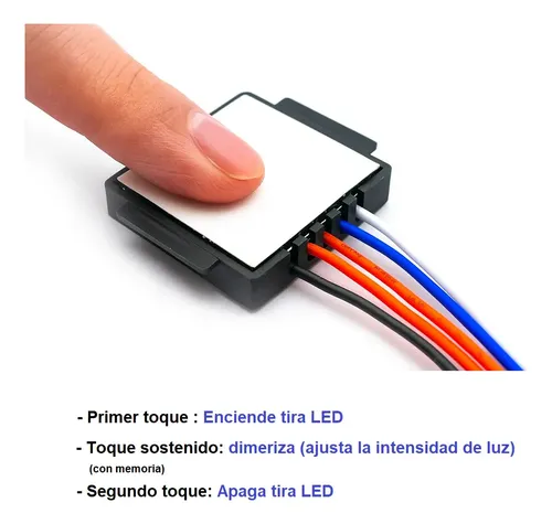 Interruptor Touch Modulo Sensor Tactil Espejo Luminoso Led