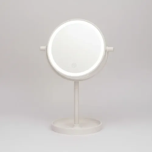 Espejo Tocador C/luz Led Circular Y Pie Apoyo (ep16710)
