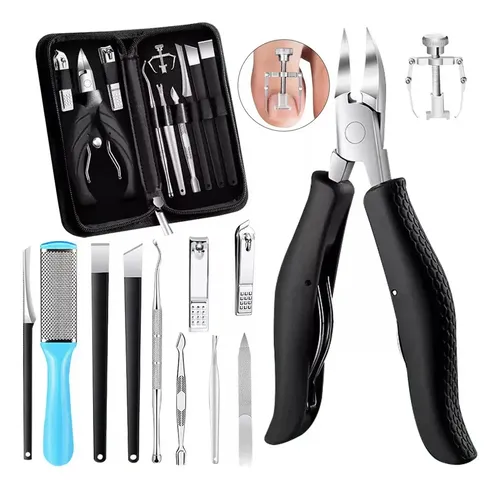 Set Profesional De Manicura Y Pedicura 13 Piezas Con Estuche