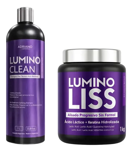 Alisado Luminoliss +shampoo Pre Técnico Luminoclean 1kg Full