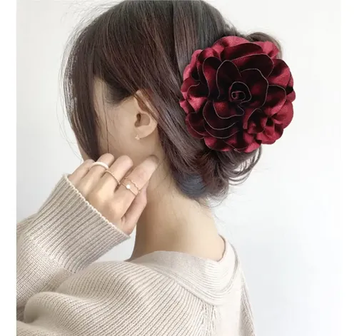 Paquete De 4 Pinzas Para El Pelo Con Flores De Satén
