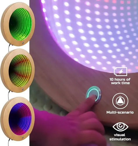 Espejo Infinito Sensorial Led Para Pared Y Piso Premium Marr