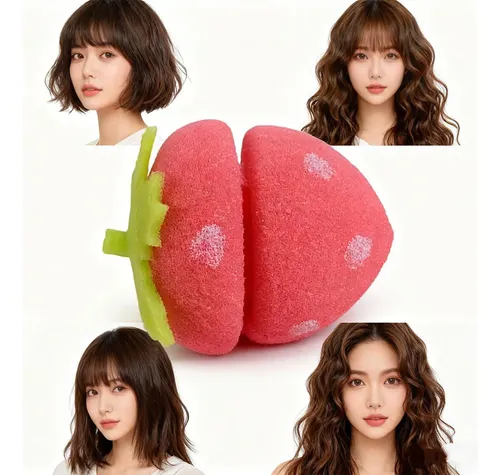 Rulos Para Cabello Con Espumón De Fresa, Suaves