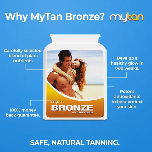 Píldoras Bronceadoras Mytan Bronze, Paquete Doble, 200 Cápsu
