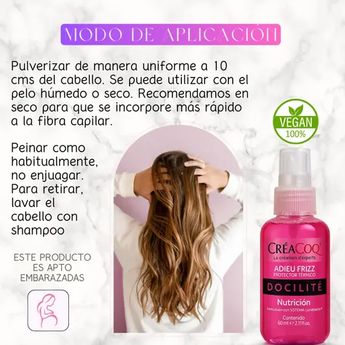 Anti Frizz Docilité Nutricion Protector 24 Hs Termico 100 Ml