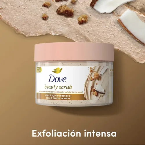 Exfoliante Corporal Dove Beauty Scrub Coco Y Azúcar Moreno 2