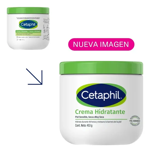 Crema Hidratante Corporal Cetaphil para Piel Seca y Sensible 453g – Hidratación por 48h